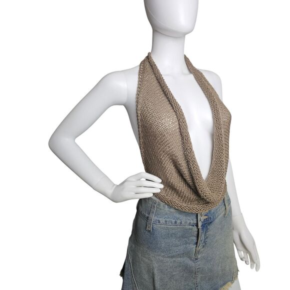 Handmade Knit‎ Drape Neck Top - Picture 3 of 8